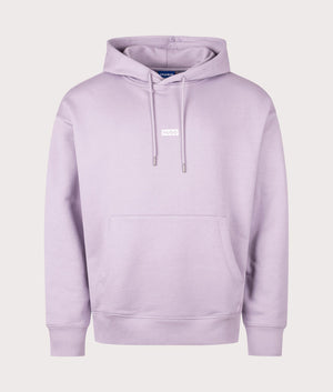 Relaxed Fit Nazardo Hoodie in Open Purple by Hugo. EQVVS Front Angle Shot.