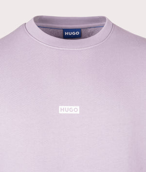 Naviu Sweatshirt in Open Purple by Hugo. EQVVS Detail Shot.
