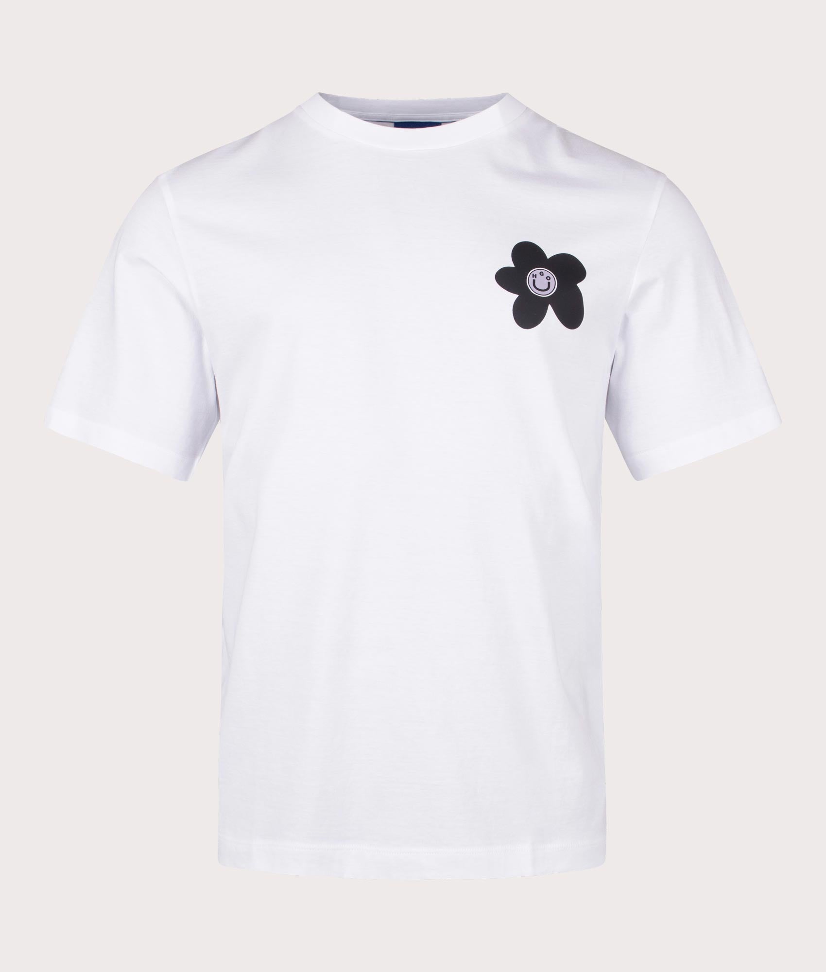 Noretto T-Shirt in White by Hugo. EQVVS Front Angle Shot.