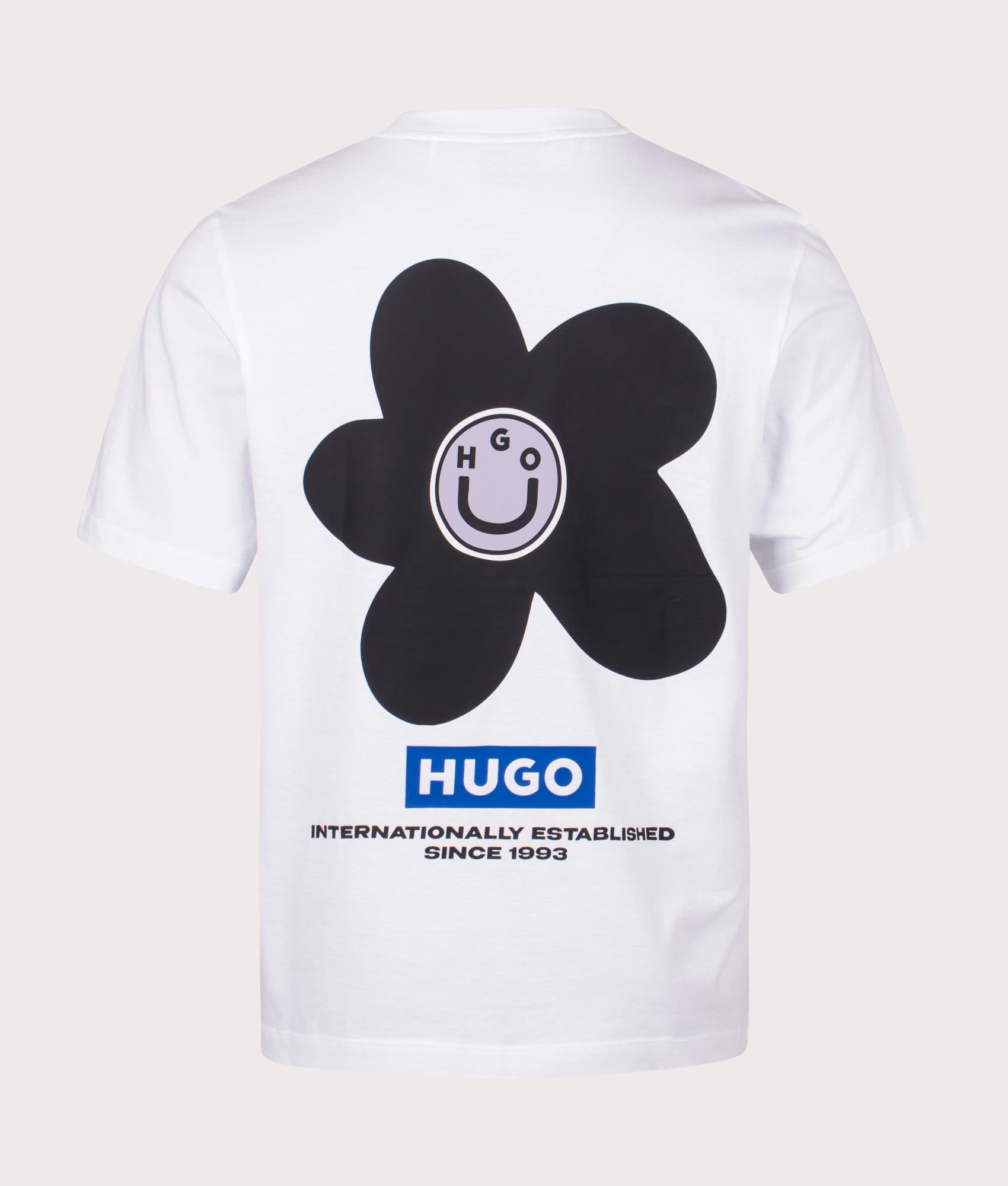 Noretto T-Shirt in White by Hugo. EQVVS Back Angle Shot.