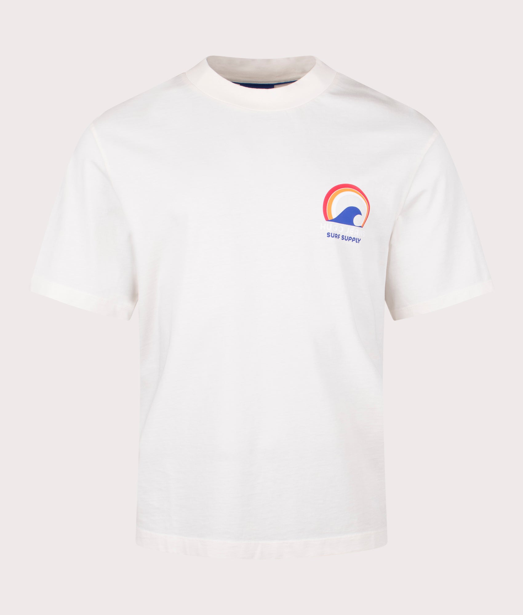 Nindli T-Shirt in Open White by Hugo. EQVVS Front Angle Shot.