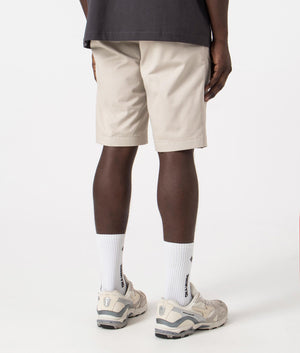 Regular Fit Darik241 Shorts in Light Pastel Grey by Hugo. EQVVS Back Angle Shot.