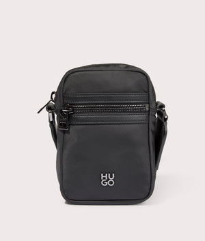 Elliott N Rep mini Bag in Black by Hugo. EQVVS Front Angle Shot.