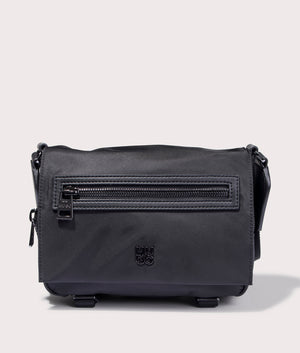 Elliott Crossbody Bag in Black by Hugo. EQVVS Front Angle Shot.