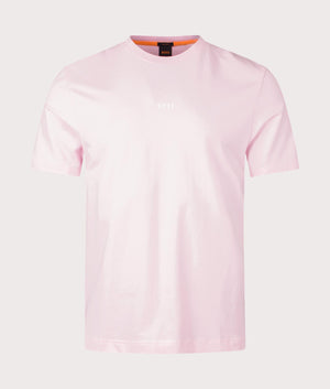 BOSS Relaxed Fit Tchup T-Shirt in Light Pastel Pink Front Shot