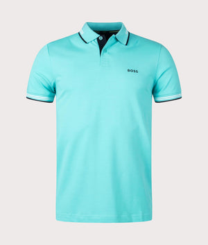 Paul Polo Shirt in Turquoise - BOSS - EQVVS