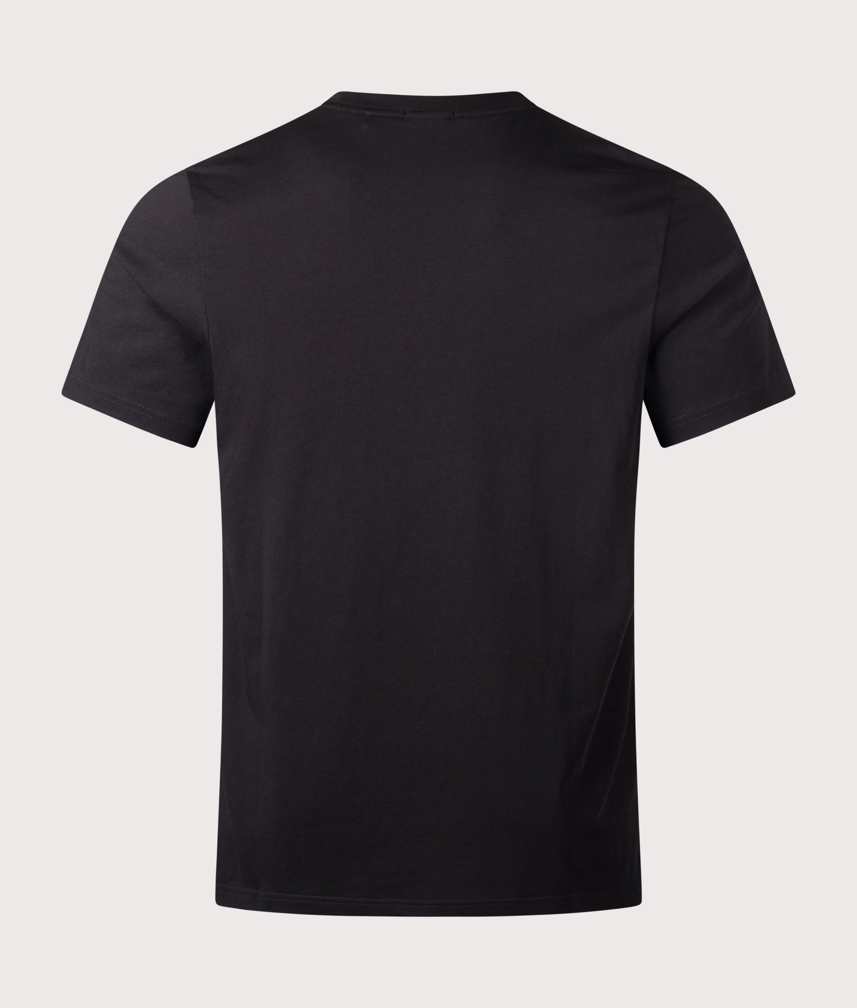 BOSS Crew Neck T-Shirt in Black at EQVVS Menswear. Back shot.