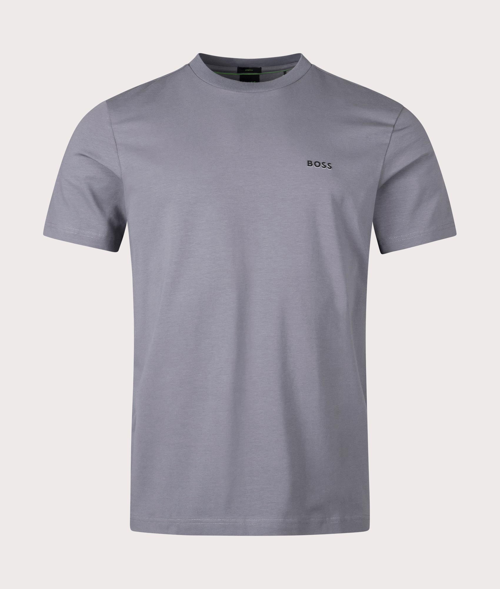 BOSS Tee T-Shirt in Medium Grey Front Shot EQVVS
