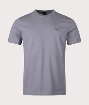 BOSS Tee T-Shirt in Medium Grey Front Shot EQVVS