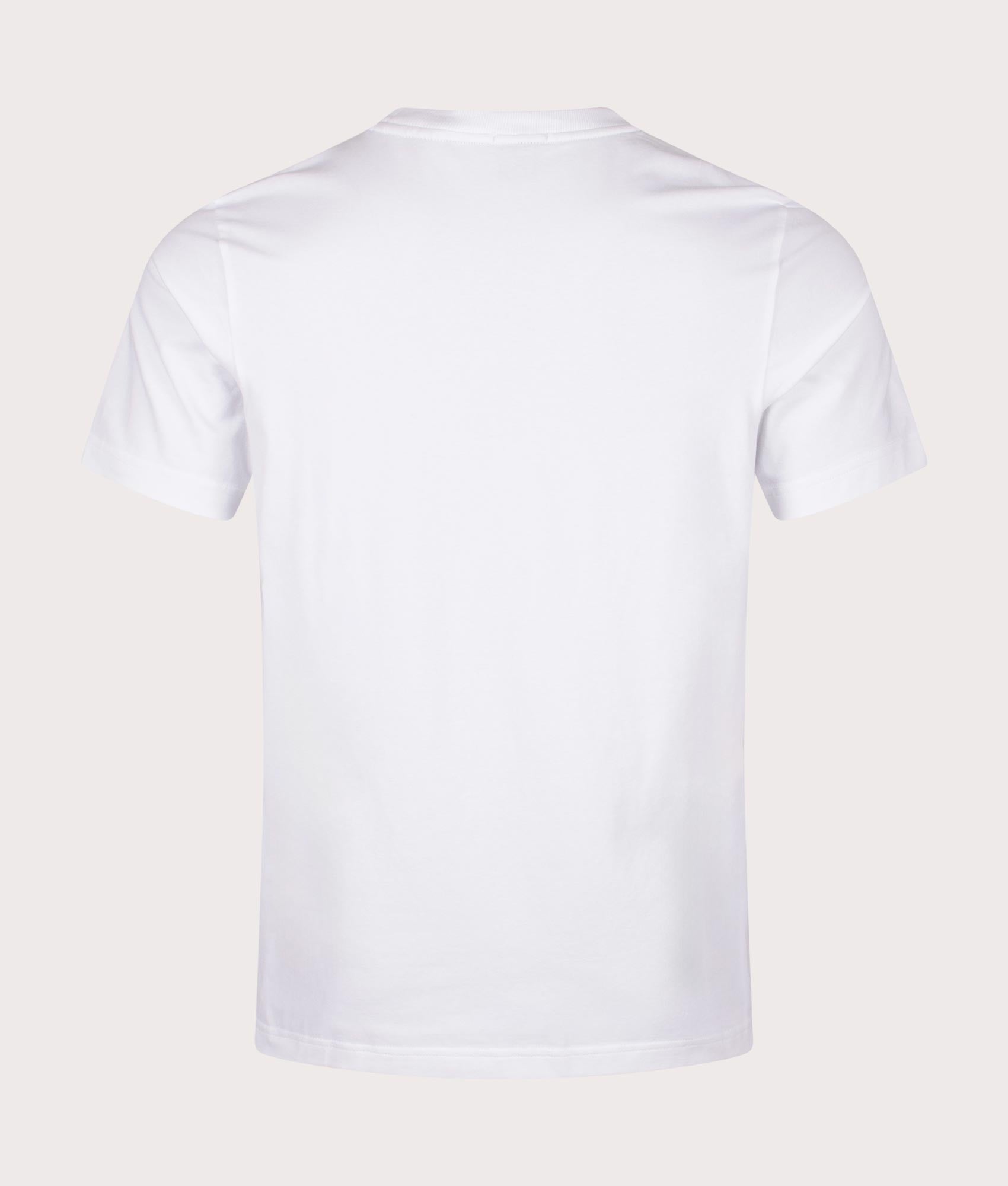 BOSS Crew Neck Tee T-Shirt in white for Men at EQVVS Back shot