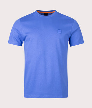BOSS Relaxed Fit Tales T-Shirt in Bright Purple Front Shot EQVVS