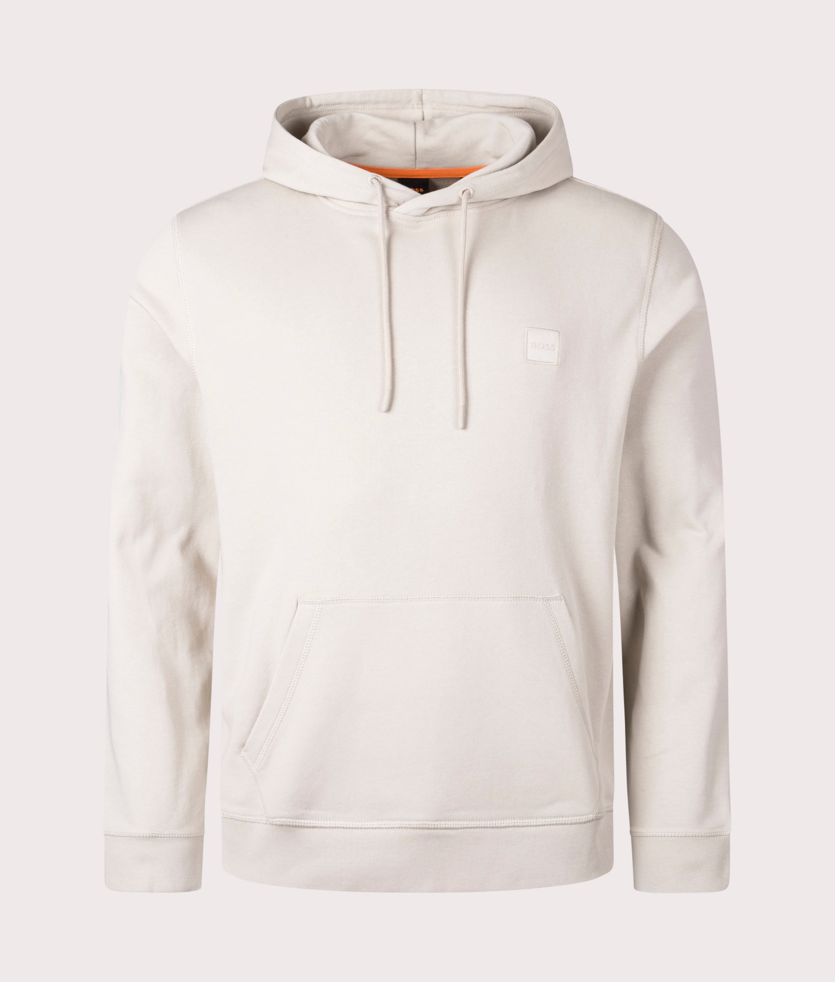 Wetalk Logo Patch Hoodie Light Beige, BOSS, EQVVS, Mannequin front shot