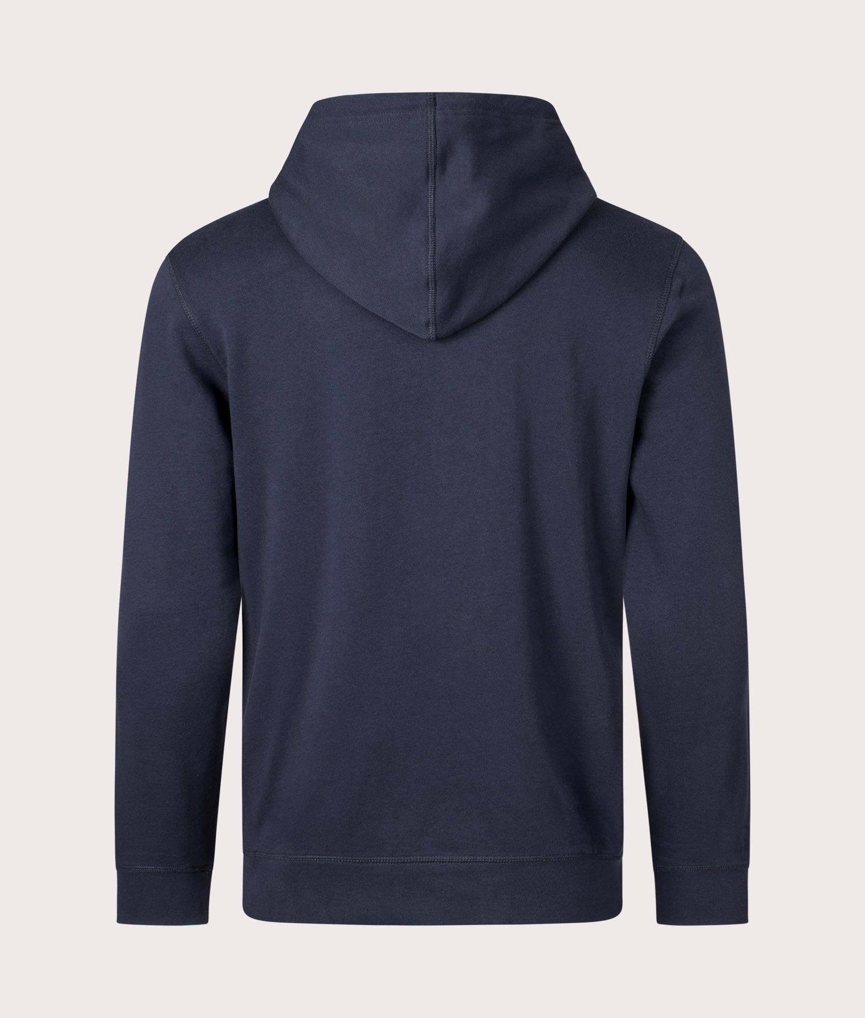 Boss Wetalk Hoodie in Dark Blue at EQVVS Menswear. Back shot.