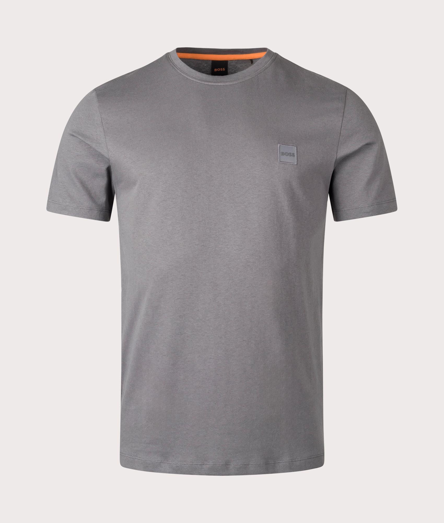 BOSS Dark Grey Tales T-Shirt for men, 100% Cotton, at EQVVS Front Shot
