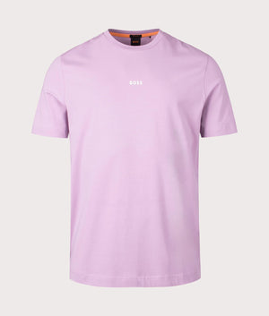 Tchup T-Shirt in Light Pastel Purple by Boss. EQVVS Front Angle Shot.