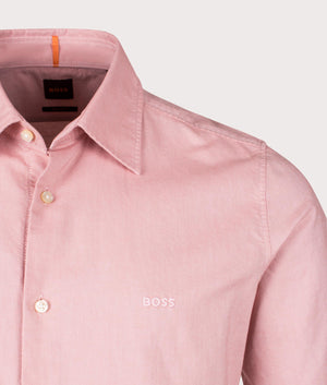Rash 2 Shirt in Open Pink by Boss. EQVVS Detail Shot.
