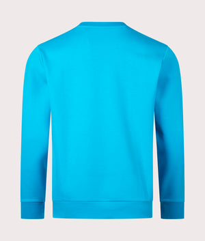 Salbo Sweatshirt in Turquoise Aqua by Boss. EQVVS Back Angle Shot.
