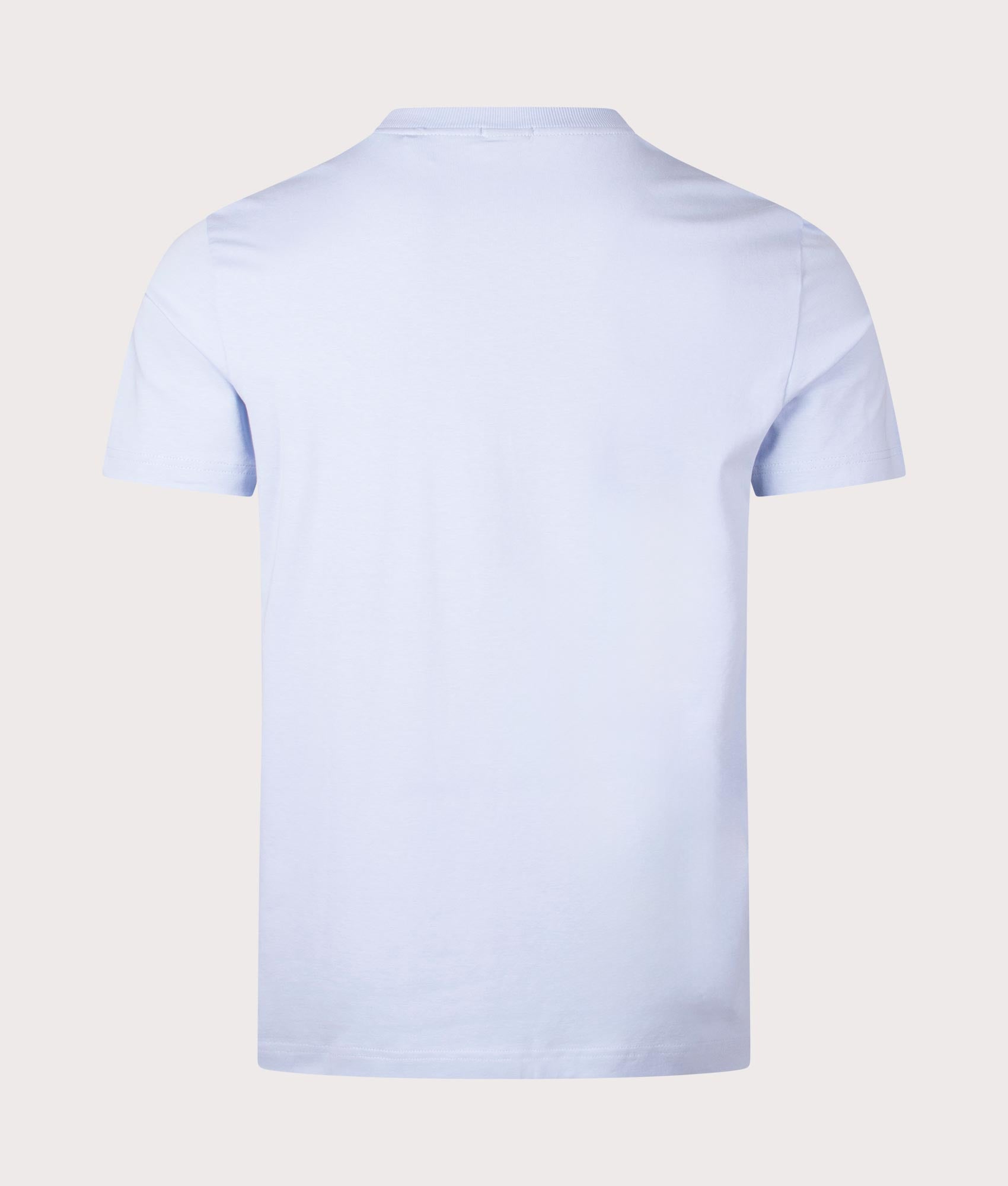 Crew Neck Tee T-Shirt in Bright Purple by Boss. EQVVS Back angle Shot.