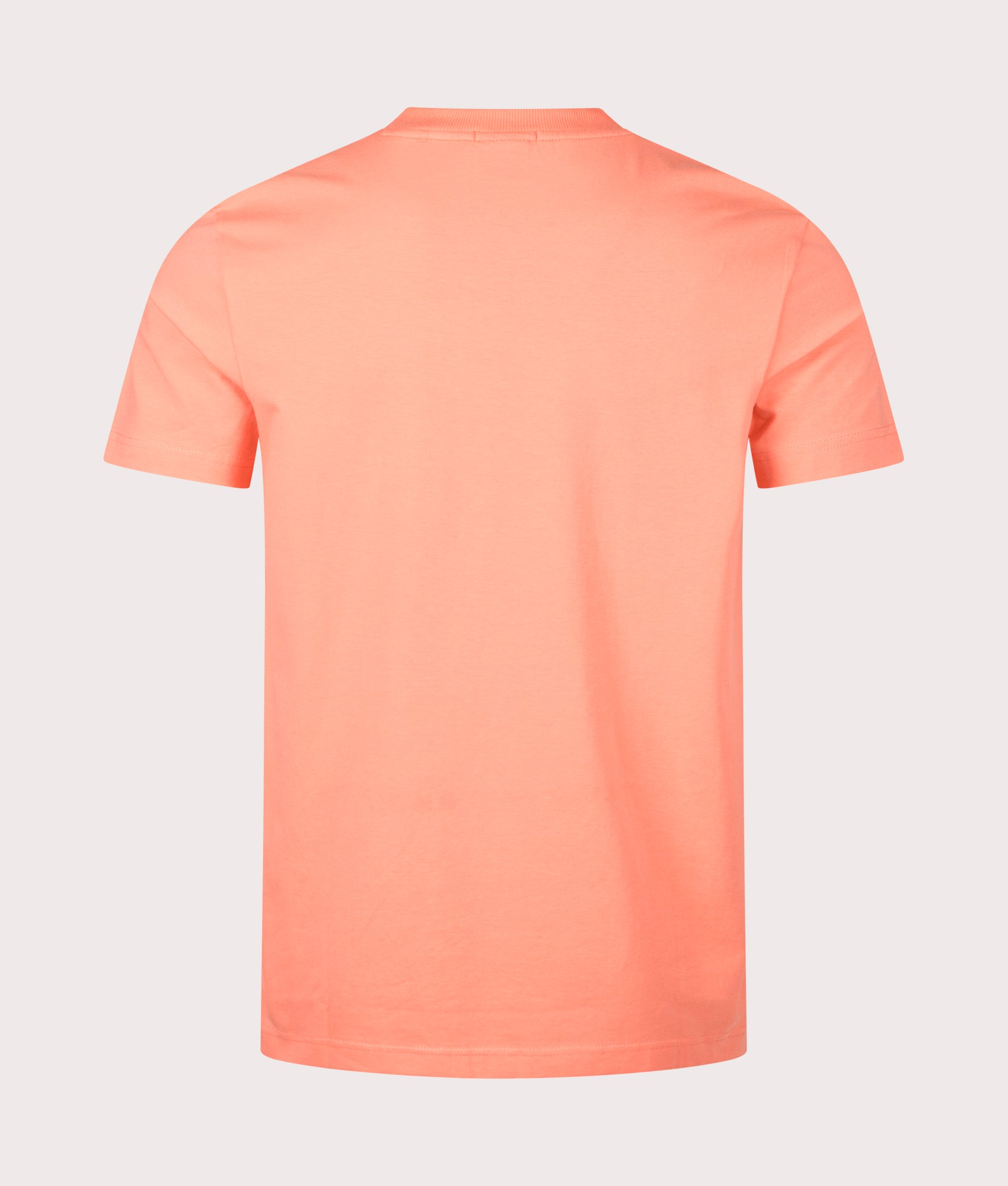 Crew Neck Tee T-Shirt in Open Red by Boss. EQVVS Back Angle Shot.