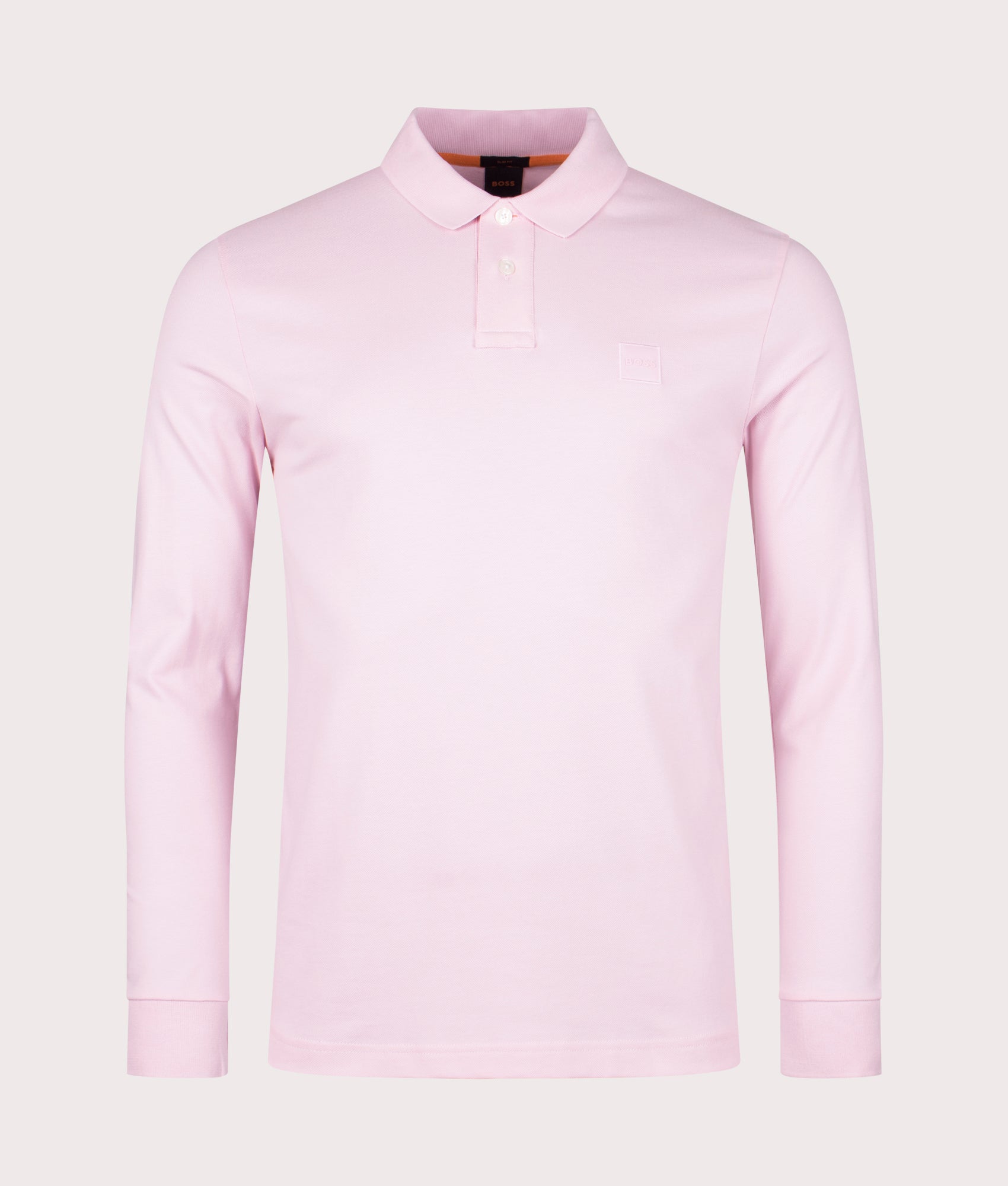 Passerby Polo Shirt in Light Pastel Pink by Boss. EQVVS Front Angle Shot