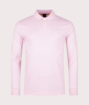 Passerby Polo Shirt in Light Pastel Pink by Boss. EQVVS Front Angle Shot