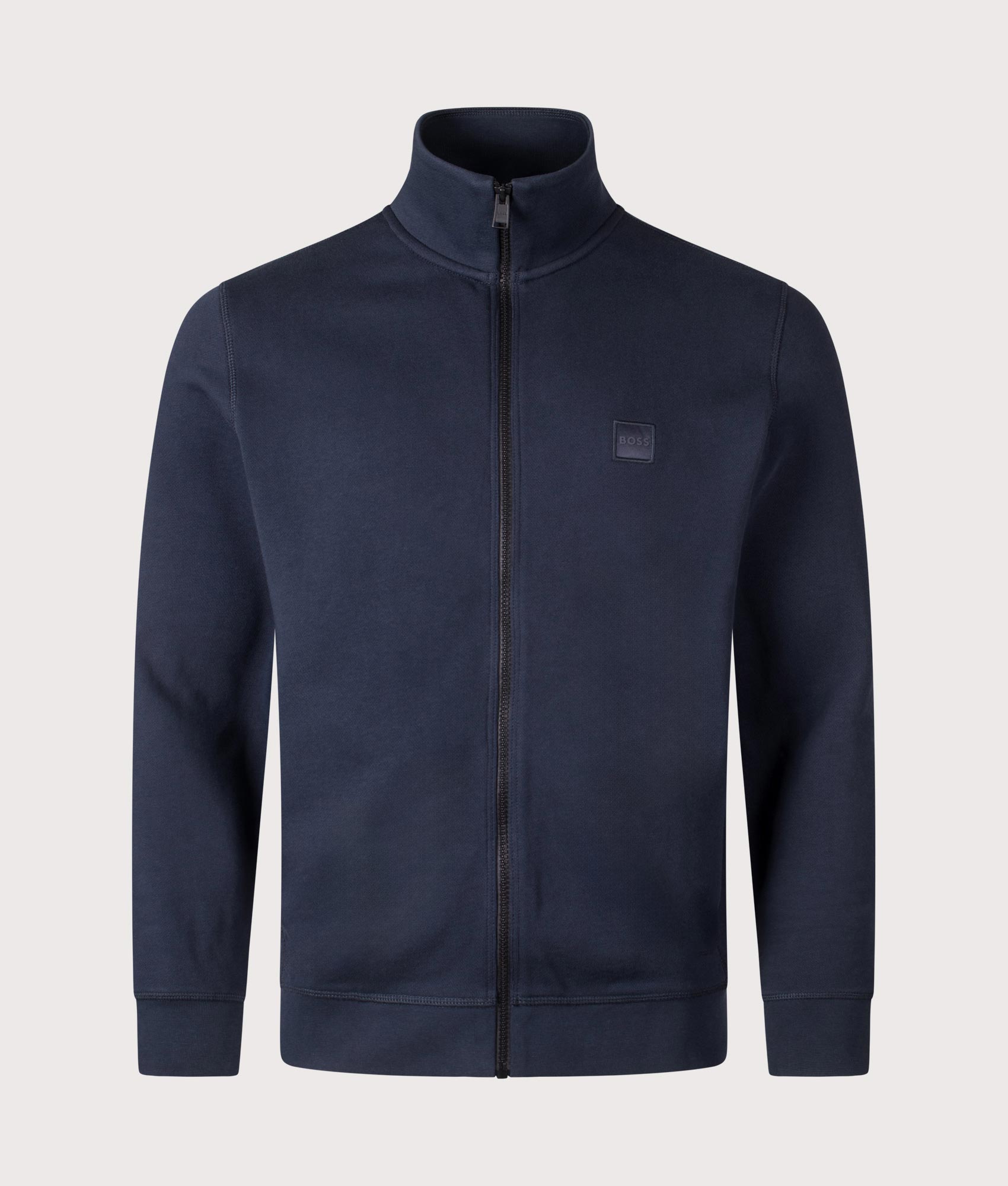 Relaxed Fit Zestart Zip Through Sweatshirt. Shot by EQVVS. Front shot.