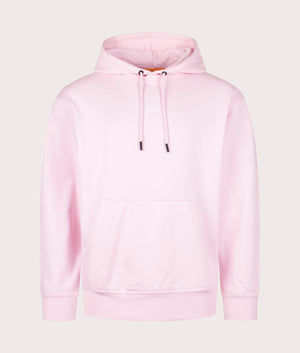 WeSmall Logo Hoodie in Light Pastel Pink by Boss. EQVVS Front Angle Shot.