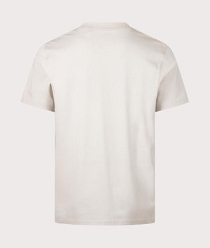 Te Kalt T-Shirt in Light Beige by Boss. EQVVS Back Angle Shot.