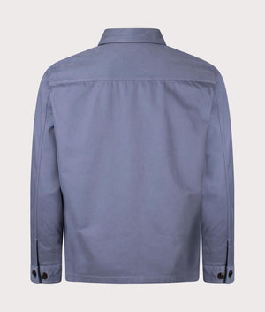 Enalu Overshirt in Open Blue by Hugo. EQVVS Back Angle Shot.