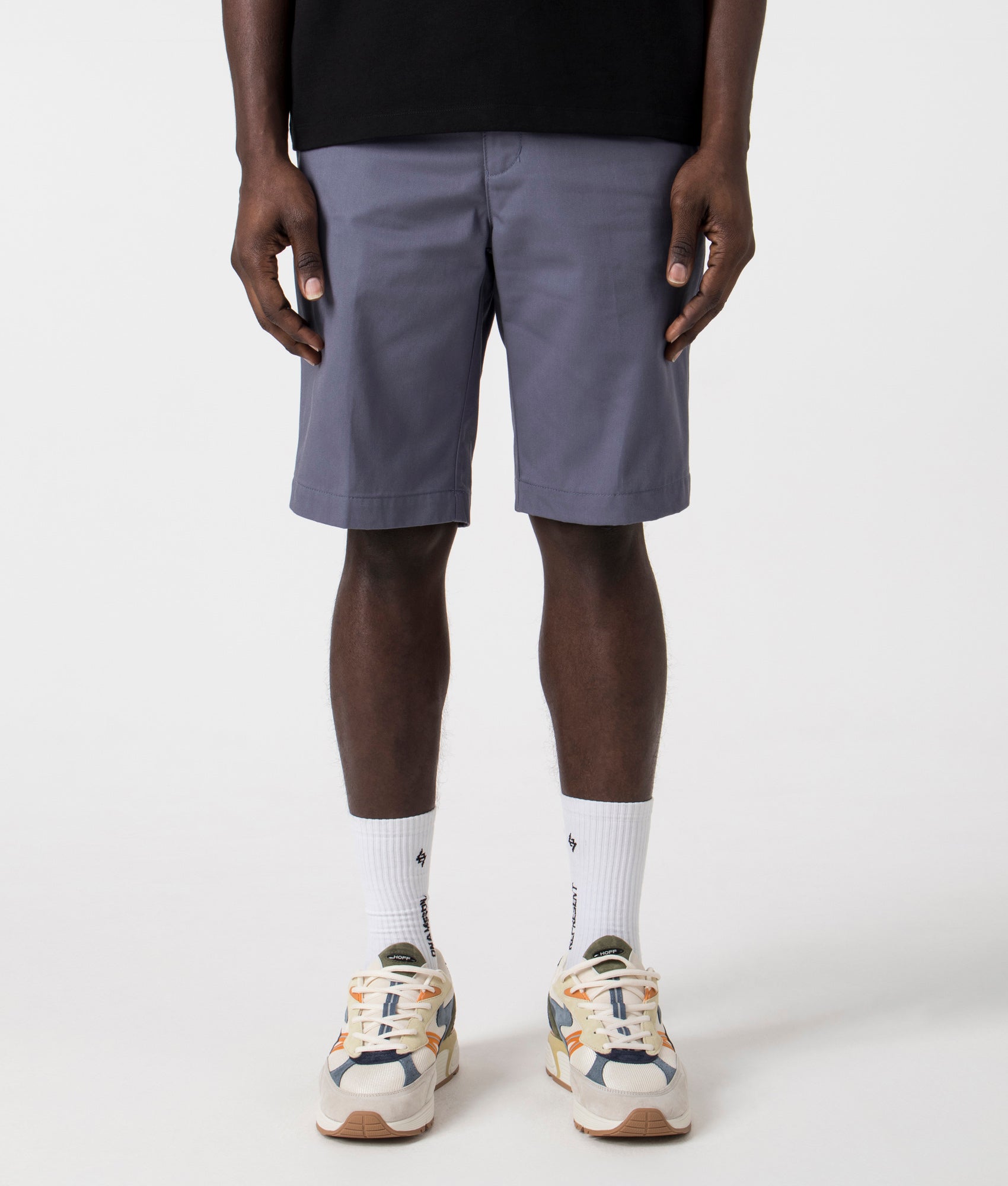 HUGO Darik241 Shorts in 462 open blue front shot at EQVVS