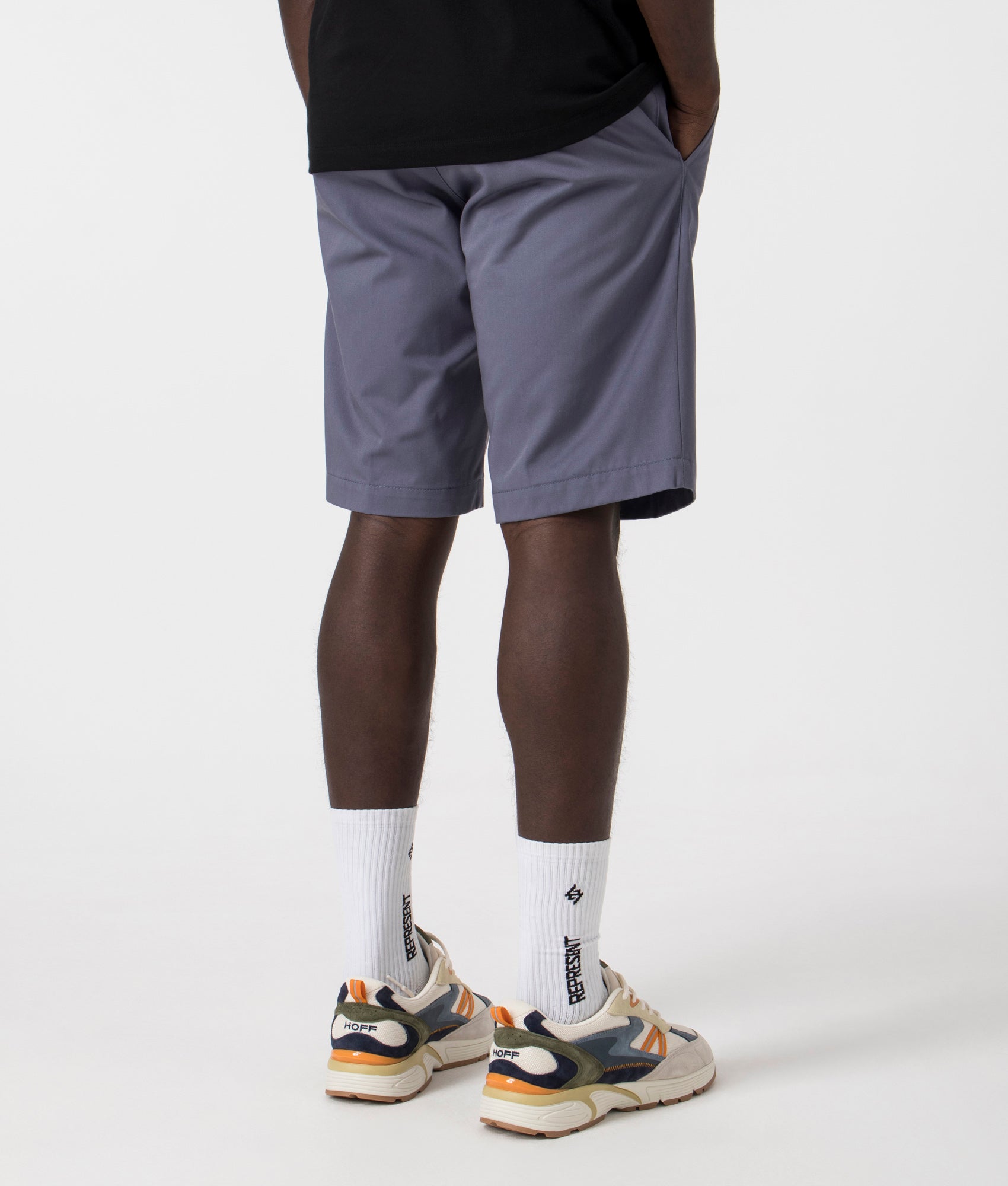 HUGO Darik241 Shorts in 462 open blue back shot at EQVVS