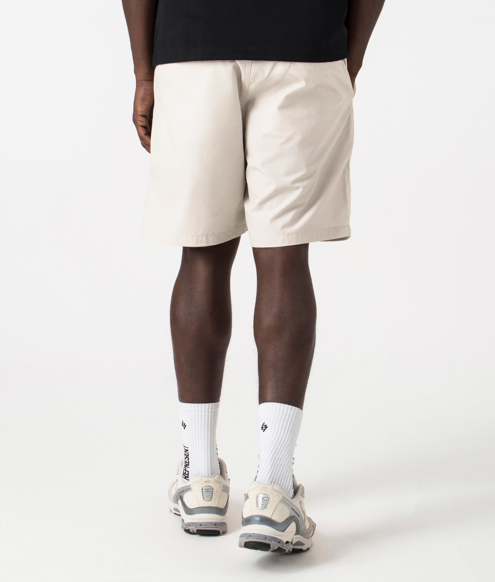 Dan 242 Shorts in Light Pastel Grey by Hugo. EQVVS Back Angle Shot.