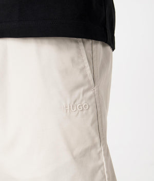 Dan 242 Shorts in Light Pastel Grey by Hugo. EQVVS Detail Shot.