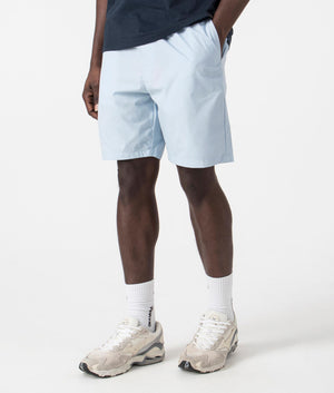 Dan 242 Shorts in Light Pastel Blue by Hugo. EQVVS Side Angle Shot.