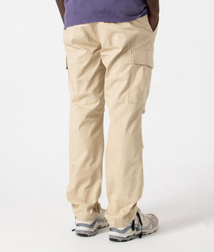 Relaxed Fit Gadic242 Cargos in Medium Beige by Hugo. EQVVS Back Angle Shot.