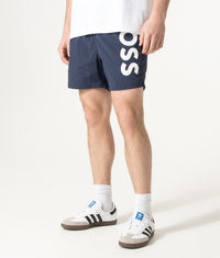 Regular Fit Octopus Swim Shorts: 413 Navy 