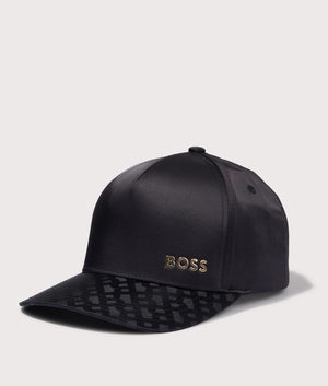 BOSS Sevile BE M Cap in Black. Side angle shot at EQVVS.