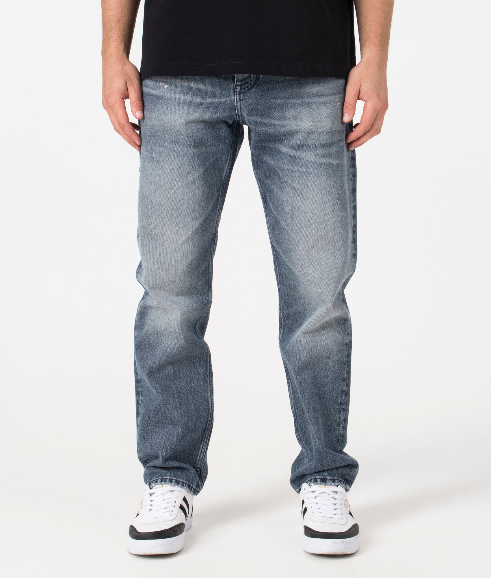 BOSS Troy BO-BF Jeans in Medium Grey at EQVVS front Shot