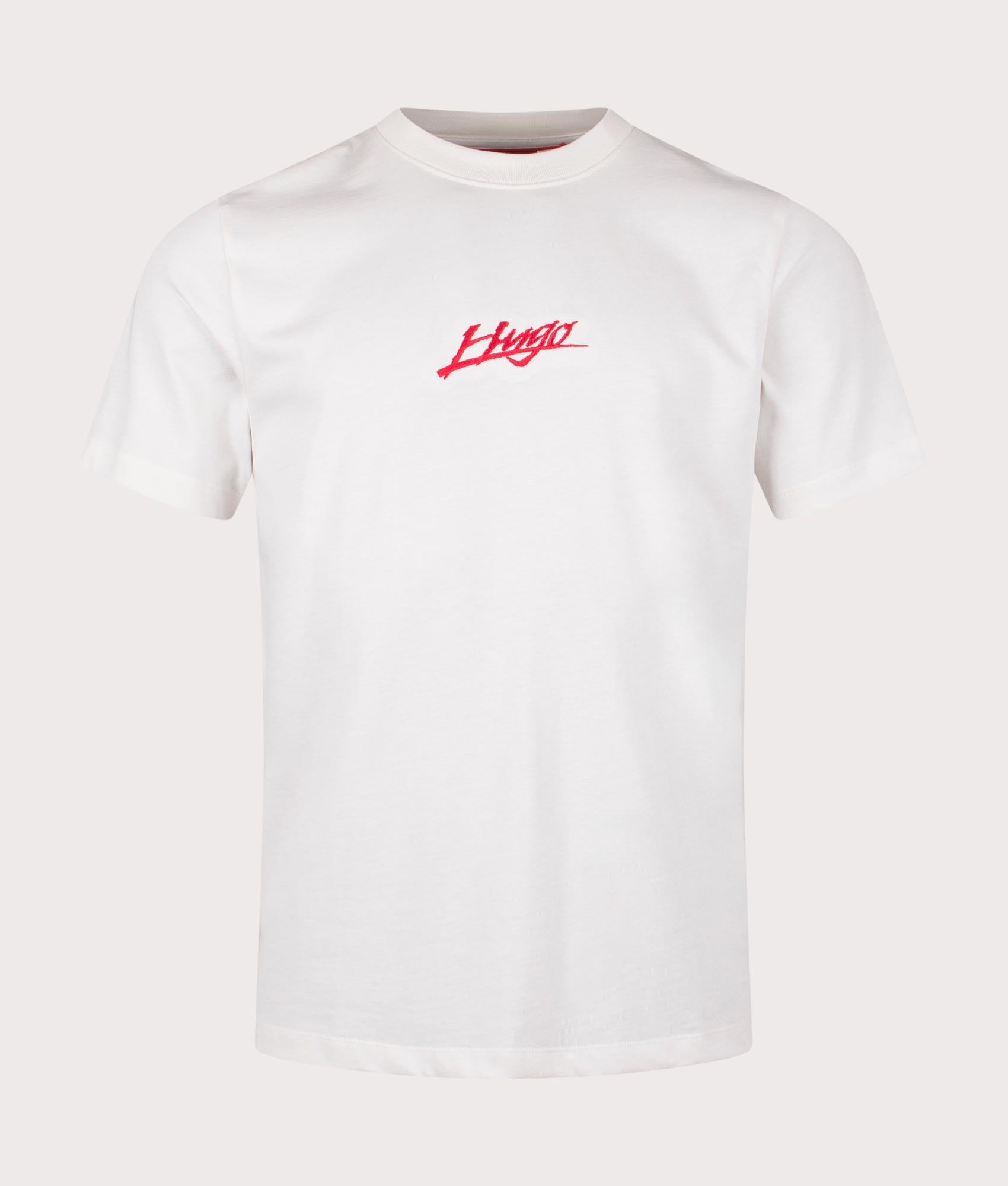 Hugo Relaxed Fit Dlogo T-Shirt in natural at EQVVS menswear front shot