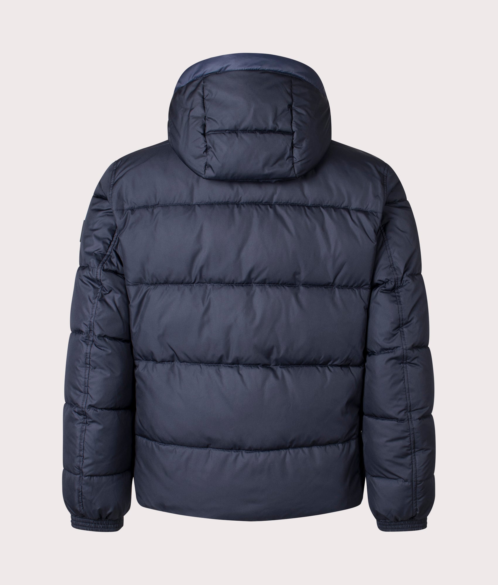 BOSS Navy Blue Omaris Jacket. Shot at EQVVS. Reverse shot. 