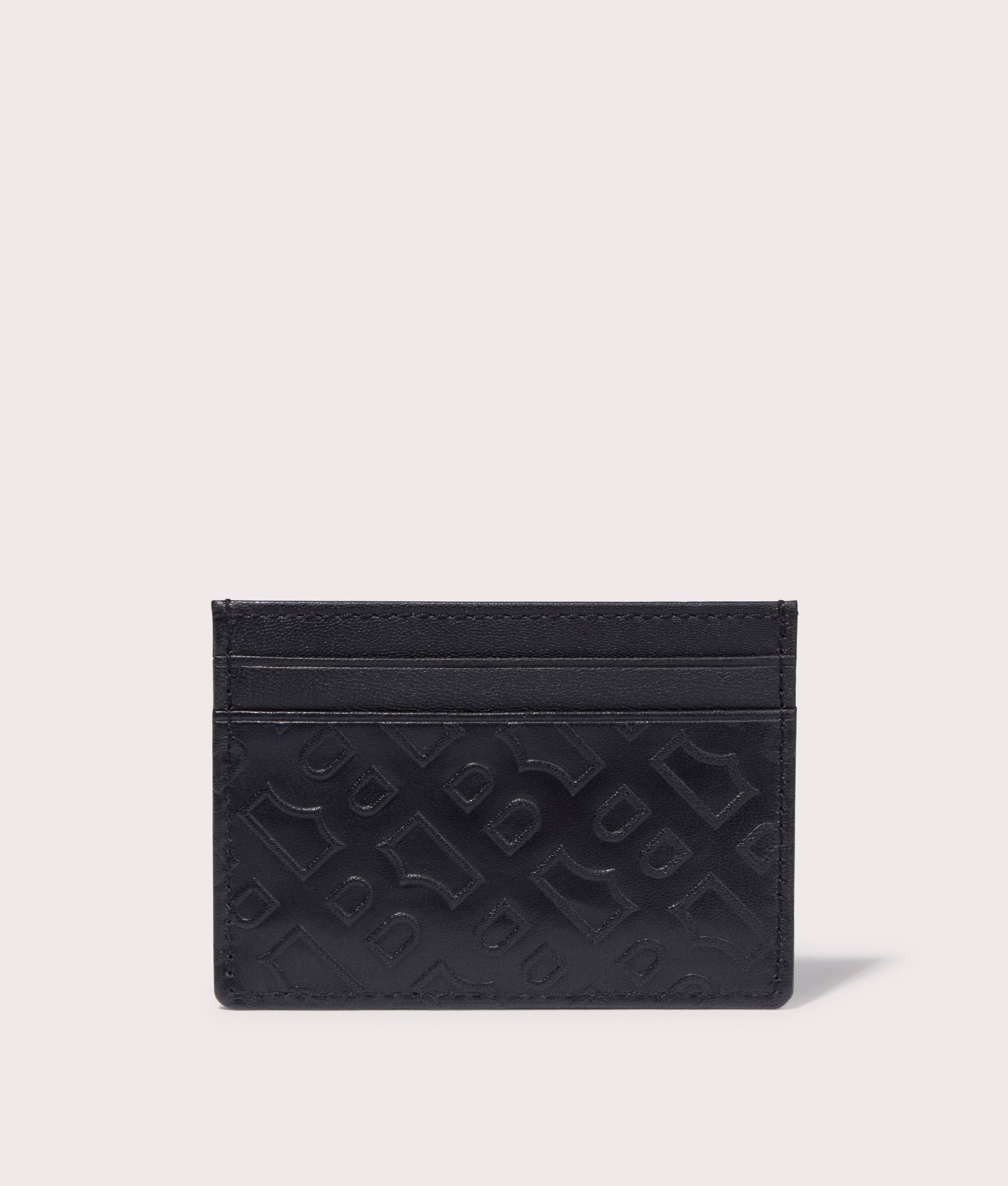 BOSS GB Outline Wallet & Cardholder Giftset in Black at EQVVS. Cardholder back shot