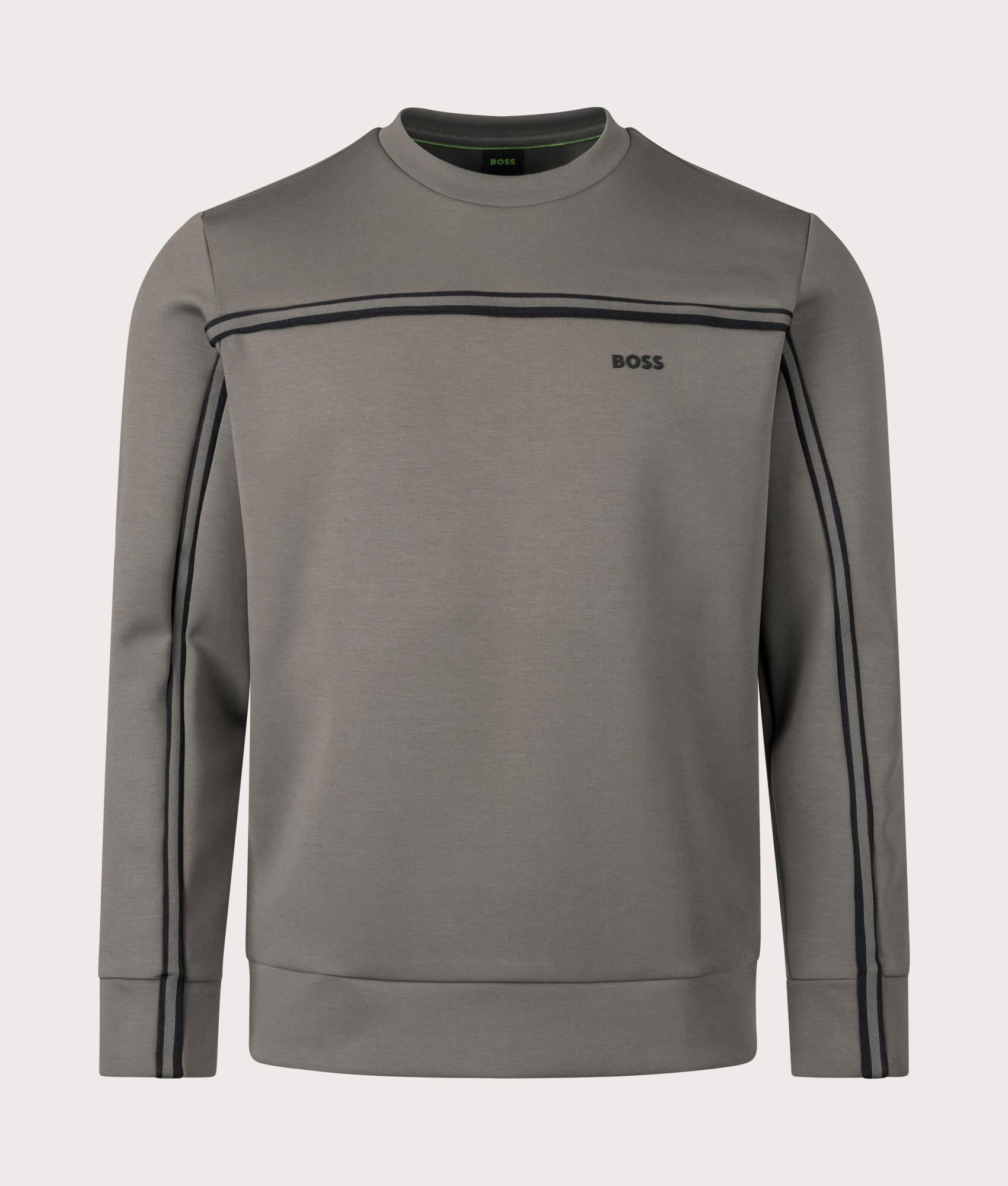 BOSS Salbo 1 Sweatshirt in Light Pastel Grey, 100% Cotton for Men at EQVVS Front Shot