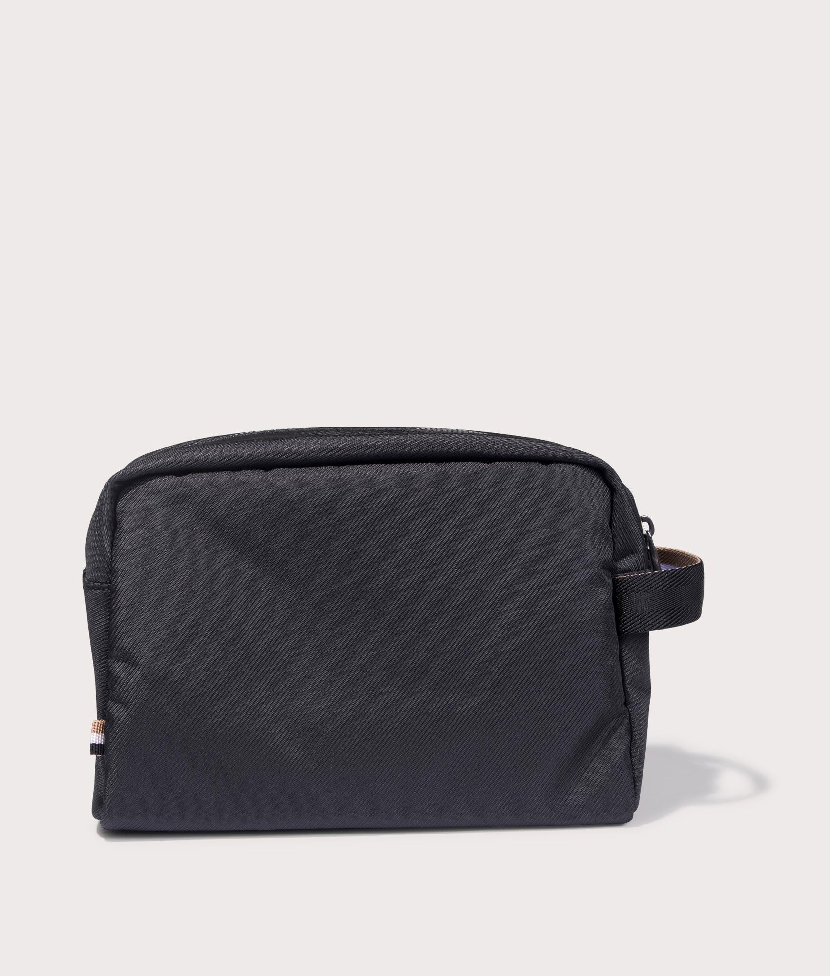 BOSS Catch 3.0 Washbag in Black, Recycled Polyester. At EQVVS Menswear. Back shot
