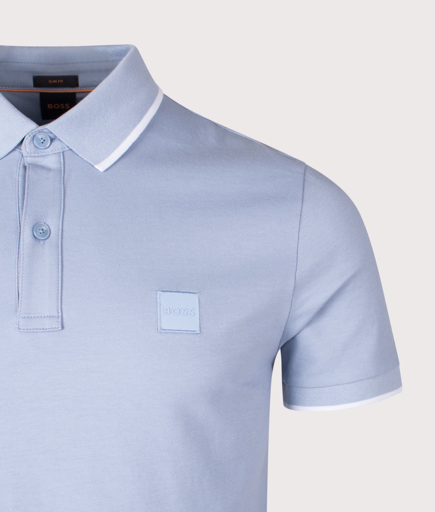 Slim Fit Passertip Polo Shirt. Shot by EQVVS. Detail shot.