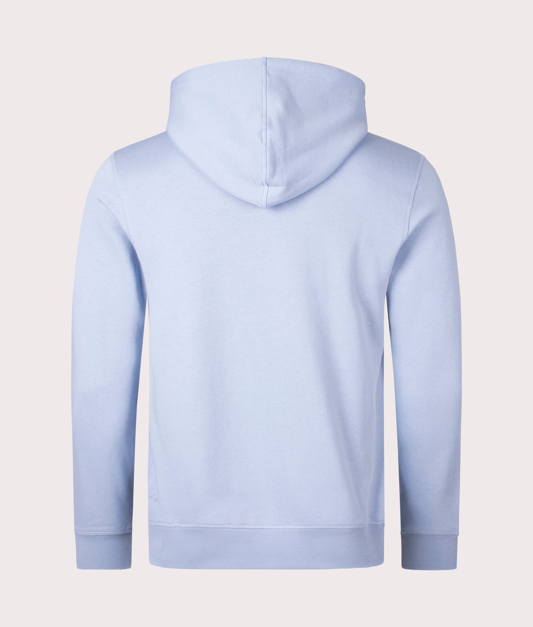 Wetalk Hoodie in Open Blue by BOSS. EQVVS Back Angle Shot.