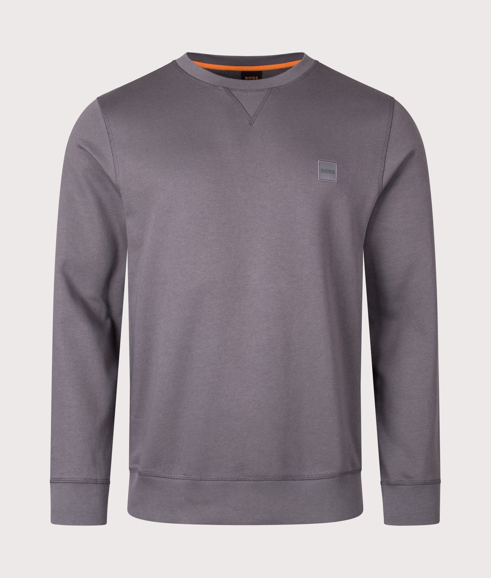 Relaxed Fit Westart Sweatshirt in Dark Grey by BOSS. EQVVS Shot. 