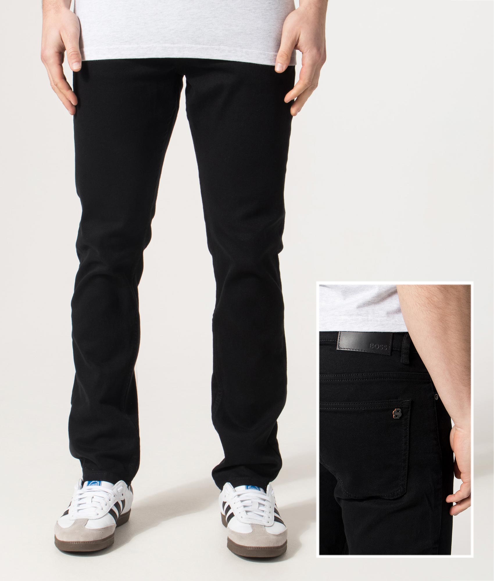 Slim Fit Delaware Jeans in Black | EQVVS | Facebook duo shot 