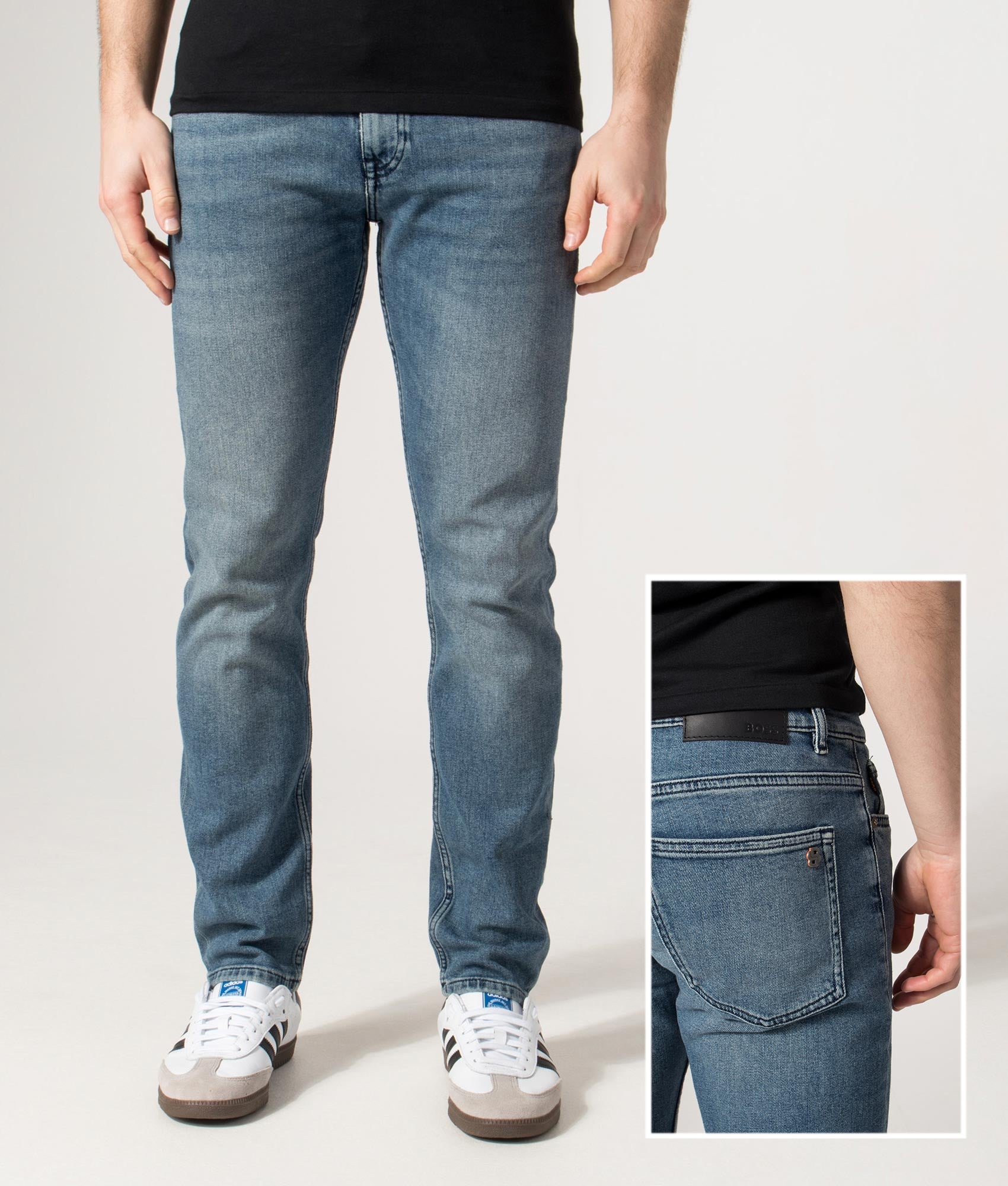 Slim Fit Delaware Jeans in Medium Blue | EQVVS | Facebook duo shot 