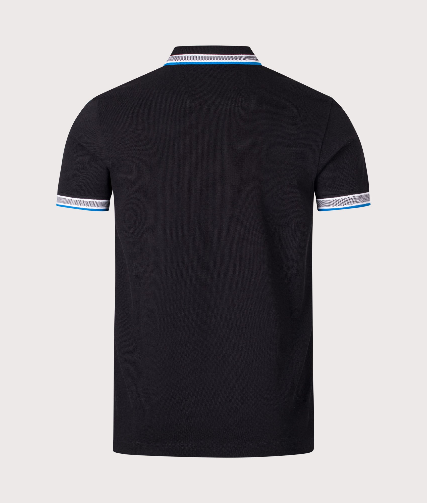 Paddy Polo Shirt in Black by BOSS. EQVVS Shot.