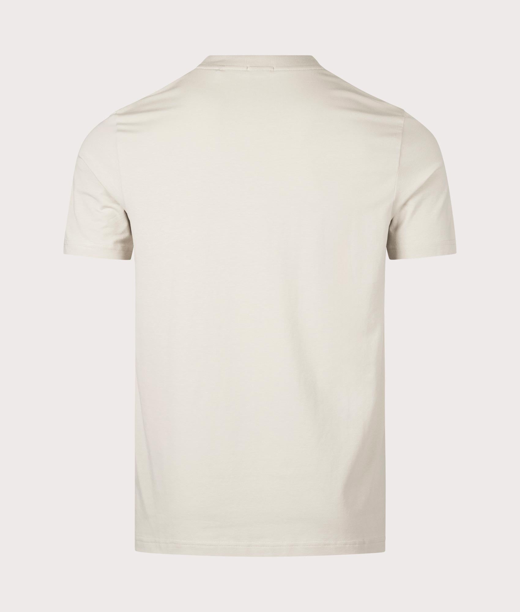 Crew Neck Tee T-Shirt in Light Beige by BOSS. EQVVS Shot.